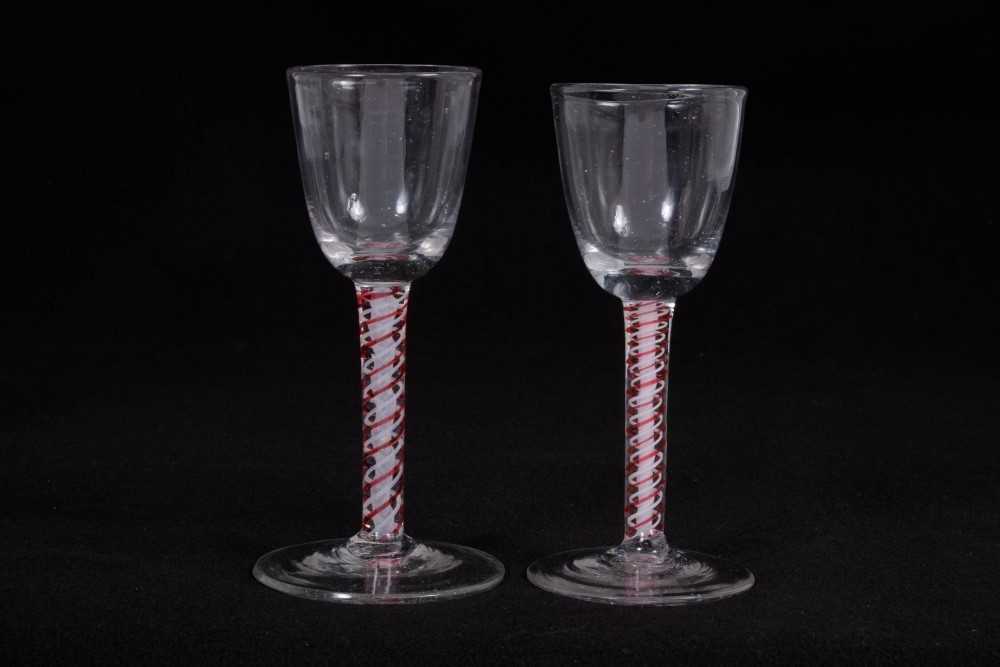 Lot 19 - Two 18th century wine glasses