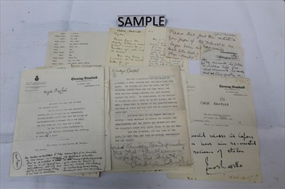 Lot 1042 - Good collection of autograph letters relating to Film and Stage - including letters from John Gielgud, Ivor Novello, Irene Vanbrugh, Sir Seymour Hicks, Stanley Lupino, George Robey, Madge Kendall,...