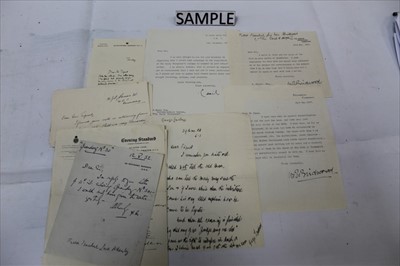 Lot 1044 - Politicians and Statesmen autograph letters -Including Chancellor of the Exchequer Sir Kingsley Wood, Anthony Asquith, James Allan Mollison, Field Marshall Lord Allenby, Field Marshall Bridwood, El...