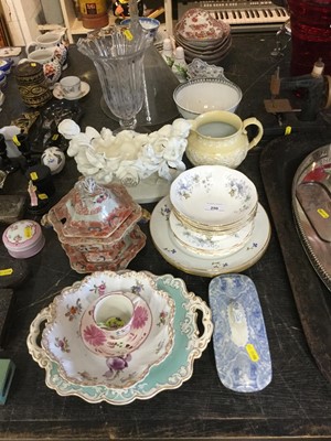Lot 250 - Group of Victorian Spode famille rose style dishes