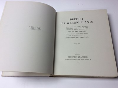 Lot 1014 - Boulger and Perrin - British Flowering, 4. Vols, limited edition number 142 of 1000, dedicated to her Royal Highness the Princess Louise Duchess of Argyll, 300 full page colour plates by Mrs Henry...