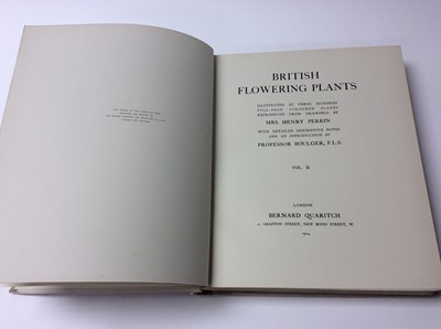 Lot 1014 - Boulger and Perrin - British Flowering, 4. Vols, limited edition number 142 of 1000, dedicated to her Royal Highness the Princess Louise Duchess of Argyll, 300 full page colour plates by Mrs Henry...
