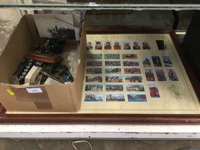Lot 234 - Reproduction Battle of Waterloo cigarette cards, together with other