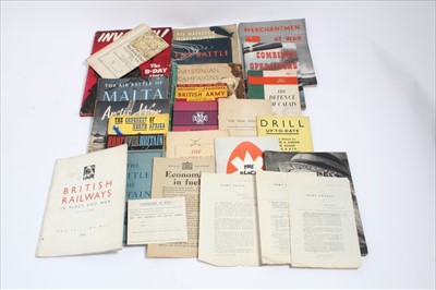 Lot 699 - Group of Second World War Official information booklets and pamphlets relating to various campaigns and operations including The Battle of Britain and the Conquest of North Africa (1 box)