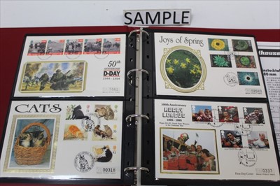 Lot 1223 - Stamps selection of Benham Silk first day covers housed in four albums and loose (qty)