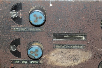 Lot 707 - Second World War RAF Bombsight MK XIV A computer , serial no. 1009/44 together with a pair of car blackout headlight covers (3)