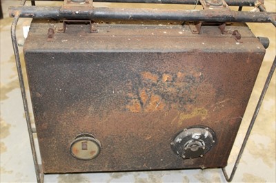 Lot 707 - Second World War RAF Bombsight MK XIV A computer , serial no. 1009/44 together with a pair of car blackout headlight covers (3)