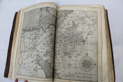 Lot 1330 - Sir Walter Raleigh - History of the World, printed for Walter Burne 1614, folio, Early calf binding with repairs first five leaves, The Minds of the Front and engraved title, engraved portrait on s...