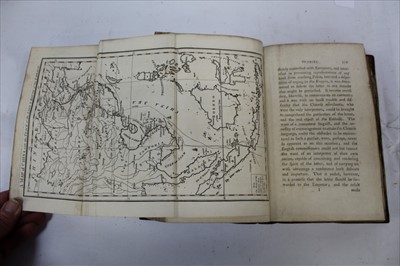 Lot 1338 - Sir George Staunton  - An Historical Account of the Embassy to the Emperor of China, first 8vo edition, 1797, engraved frontispiece, and vignette title, 2 folding maps, But no engravings present, t...