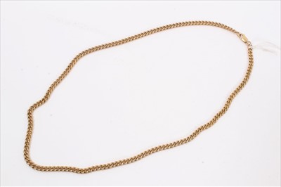 Lot 209 - 9ct gold curb link chain, 51cm long