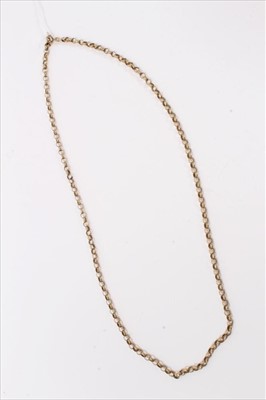 Lot 210 - 9ct gold belcher chain, 68.5cm long