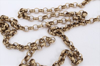 Lot 210 - 9ct gold belcher chain, 68.5cm long