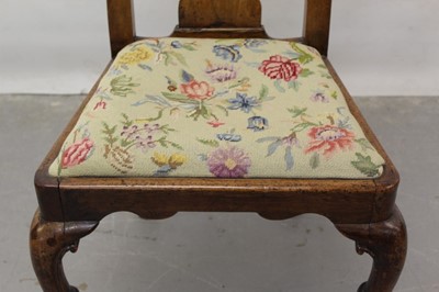 Lot 1260 - Rare early 18th century Dutch walnut and marquetry inlaid side chair