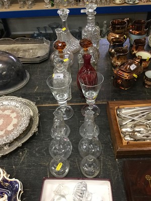 Lot 230 - Group of glass decanters, stoppers and other glassware