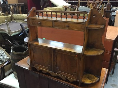 Lot 1022 - Edwardian mahogany hanging shelves