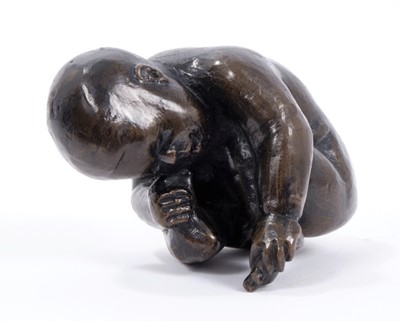 Lot 721 - Alan Biggs (Contemporary) modern bronze figure of an infant