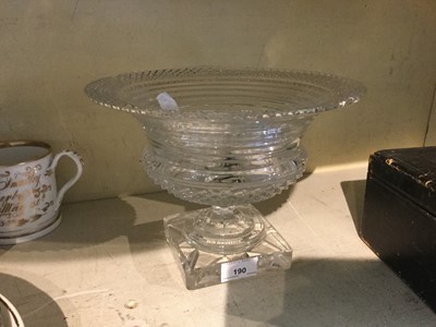Lot 190 - 19th century cut glass pedestal bowl