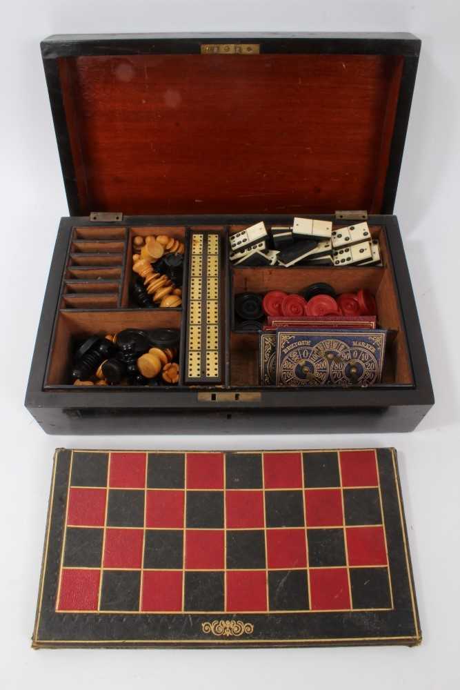 Lot 786 - Victorian games compendium in coromandel case