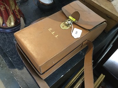 Lot 243 - 1920s leather map case and vintage maps