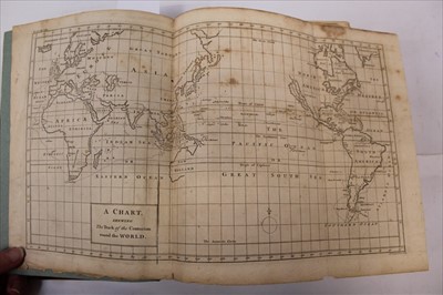 Lot 1300 - George Anson - Voyage around the Globe, with 42 plates, folding charts etc, 9th edition, London 1756, rebound