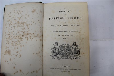 Lot 369 - William Yarrell - History of British Fishes, 2 Vols, London 1836, quarter-calf with marbled boards