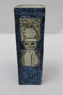 Lot 1007 - Troika vase with abstract decoration on blue ground