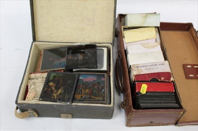 Lot 1964 - Collection of various Magic lantern slides to include the British Navy and others (2 boxes)