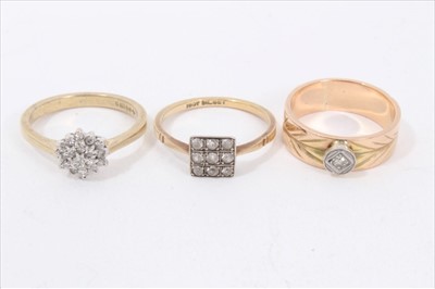 Lot 244 - Three gold rings