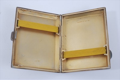 Lot 247 - Two silver cigarette cases and silver powder compact