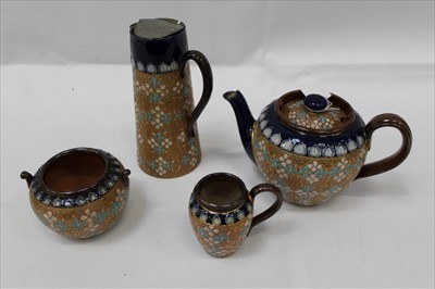 Lot 1011 - Royal Doulton Slaters Patent four piece teaset