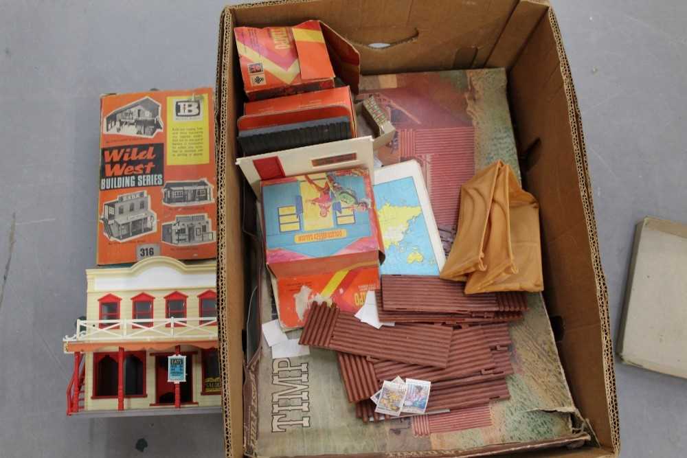 Lot 1436 - Britains Models Wild West Building Series, together with other buildings and models