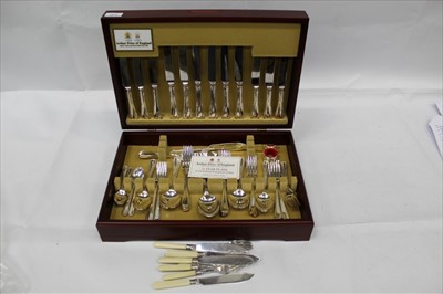 Lot 1974 - Arthur Price Six Place setting silver plated canteen of cutlery together with silver plated fish cutlery