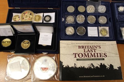 Lot 451 - Selection of coins including Gold JFK  The Greatest American Presidents series, Silver Proof Coins, Copper and Nickel sets.