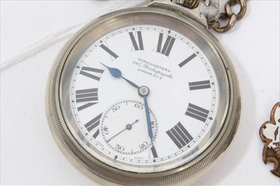 Lot 268 - Two Winegartens Railway pocket watches on chains