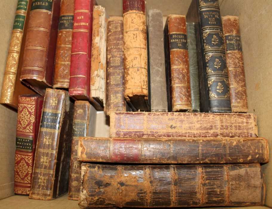 Lot 1256 - Collection of Antiquarian books with decorative leather bindings (1 box)