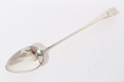 Lot 302 - Georgian silver basting spoon