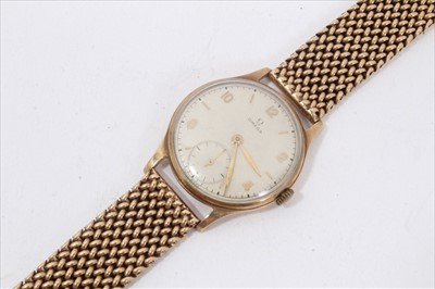 Lot 277 - Gentlemen’s 9ct gold Omega wristwatch