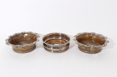 Lot 258 - Pair Early 19th century Matthew Bolton plated coasters and one other (3)