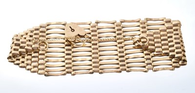 Lot 536 - Gold wide bracelet