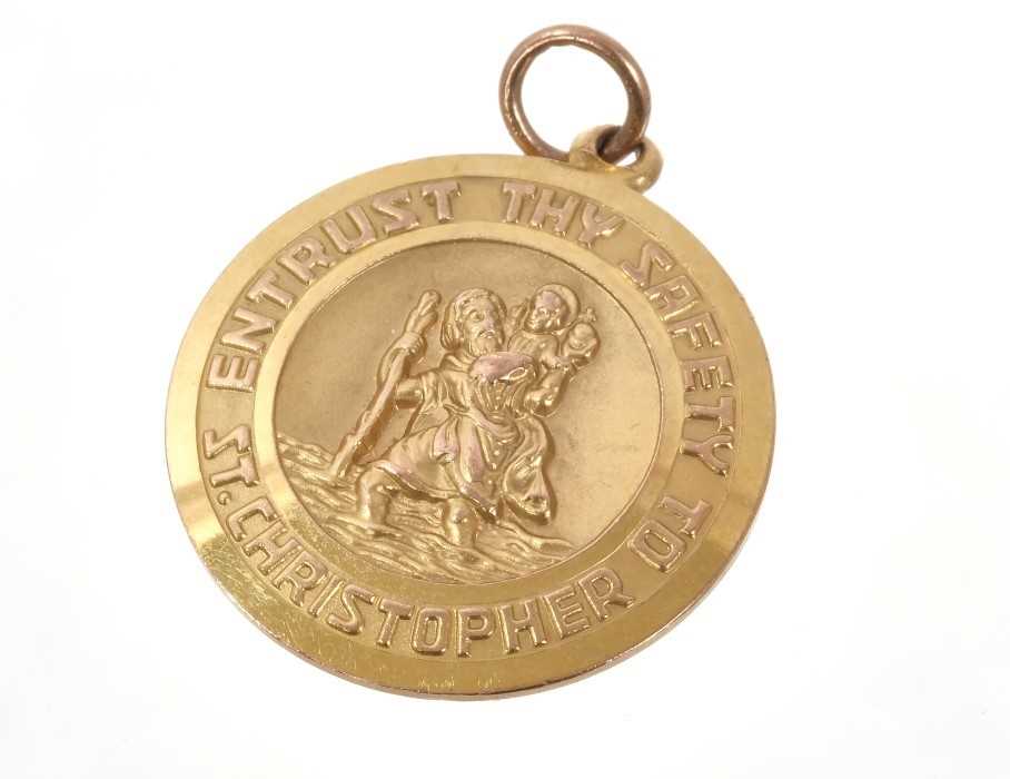 Lot 541 - Gold St. Christopher pendant