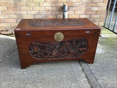 Lot 977 - Relief carved eastern chest