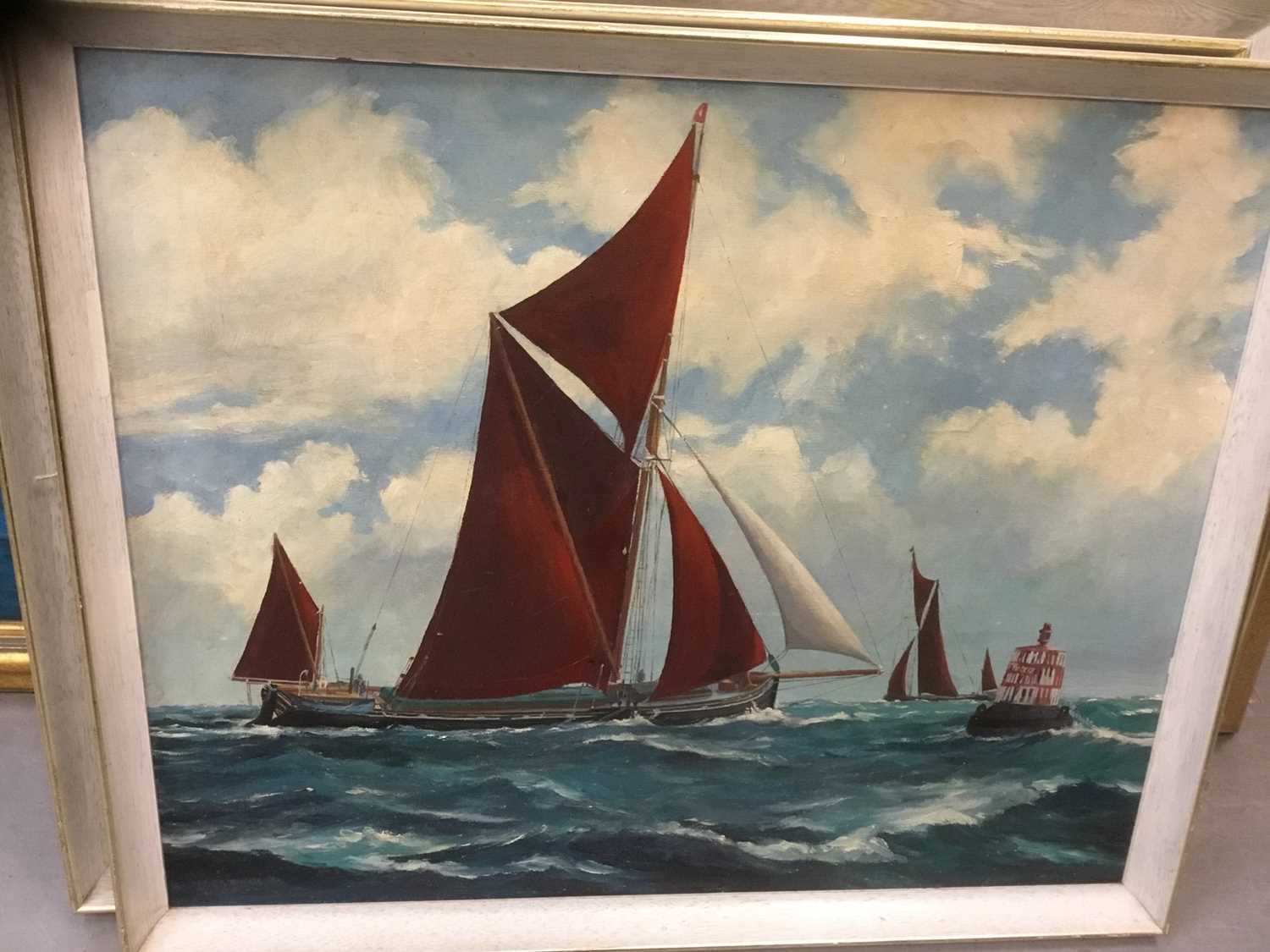 Lot 114 - Roger Finch, pair of oils on board, marine scenes