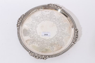Lot 312 - Early 20th century silver tray