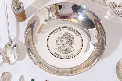 Lot 241 - Selection of miscellaneous 20th century silver and white metal.