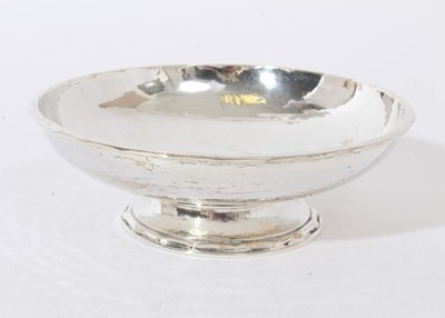 Lot 242 - Contemporary Guild of Handicraft silver dish of circular form.