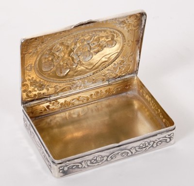 Lot 268 - Continental silver embossed box