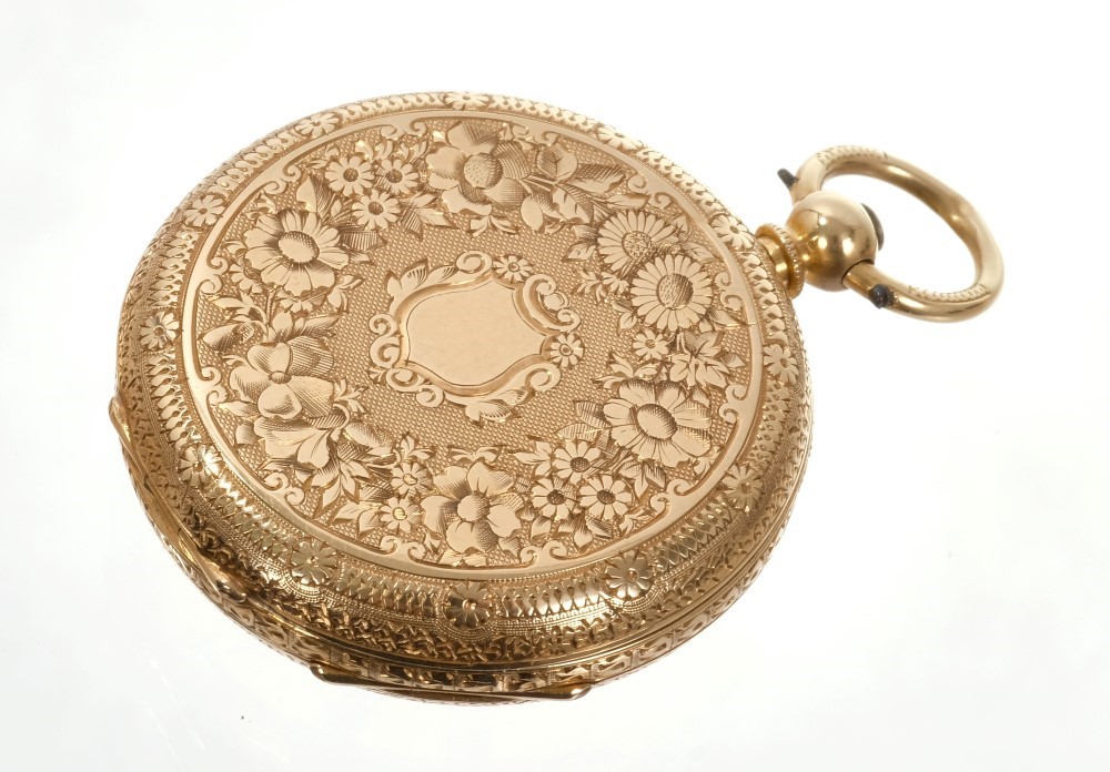 Lot 607 - 19th century Continental 18ct gold pocket