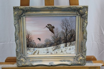 Lot 1139 - Mark Chester - Through the woods - Pheasants, oil on board, a pair