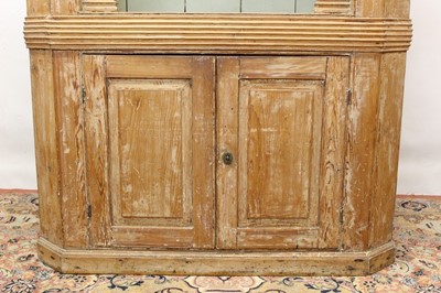 Lot 857 - Antique pine standing corner cupboard