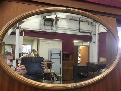 Lot 107 - 19th century oval gilt wall mirror